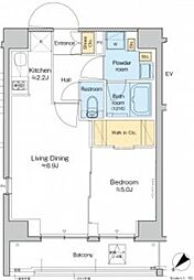 東武伊勢崎線 曳舟駅 徒歩2分の賃貸マンション 4階1LDKの間取り