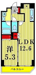 JR総武線 両国駅 徒歩6分の賃貸マンション 3階1LDKの間取り