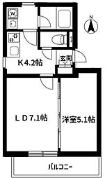 東京メトロ半蔵門線 錦糸町駅 徒歩7分の賃貸マンション 4階2Kの間取り