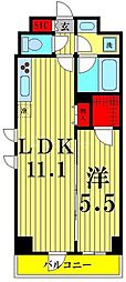 東京メトロ半蔵門線 押上駅 徒歩8分の賃貸マンション 4階1LDKの間取り