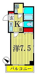 東京メトロ半蔵門線 押上駅 徒歩8分の賃貸マンション 3階1Kの間取り