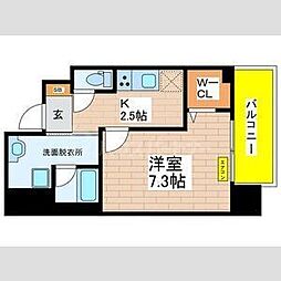 都営新宿線 菊川駅 徒歩7分の賃貸マンション 7階2LDKの間取り