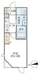 JR総武線 新小岩駅 徒歩4分の賃貸マンション 4階1Kの間取り