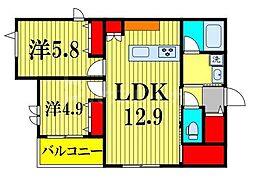 間取図画像 2LDK