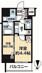 東京メトロ日比谷線 南千住駅 徒歩5分の賃貸マンション 3階2Kの間取り