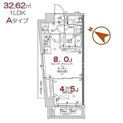 東京メトロ半蔵門線 押上駅 徒歩5分の賃貸マンション 4階1LDKの間取り