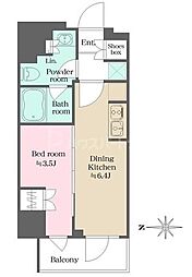 東京メトロ半蔵門線 錦糸町駅 徒歩3分の賃貸マンション 6階1DKの間取り