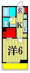 京成本線 京成高砂駅 徒歩4分の賃貸アパート 3階1Kの間取り