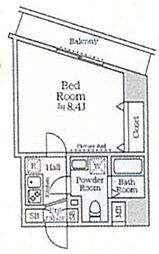 京成押上線 京成曳舟駅 徒歩7分の賃貸マンション 1階1Kの間取り