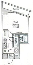 京成押上線 京成曳舟駅 徒歩7分の賃貸マンション 1階1Kの間取り