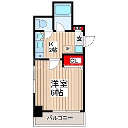 都営浅草線 本所吾妻橋駅 徒歩2分の賃貸マンション 7階1Kの間取り