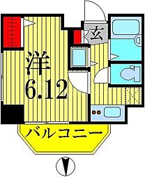 JR総武線 両国駅 徒歩6分の賃貸マンション 6階1Kの間取り