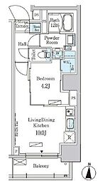 東京メトロ半蔵門線 錦糸町駅 徒歩5分の賃貸マンション 4階1LDKの間取り