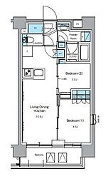 東京メトロ半蔵門線 押上駅 徒歩10分の賃貸マンション 3階2LDKの間取り