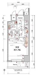 都営大江戸線 両国駅 徒歩10分の賃貸マンション 2階1Kの間取り