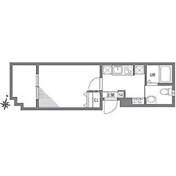 東京メトロ半蔵門線 押上駅 徒歩1分の賃貸マンション 4階1Kの間取り