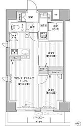 墨田区本所4丁目マンション 2LDKの間取図画像