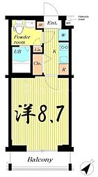 ヴァレッシア曳舟アンベリール 1Kの間取図画像