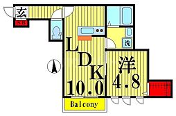 ヘーベルメゾン森下 1LDKの間取図画像
