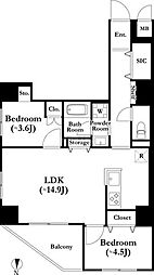 間取図画像 2LDK