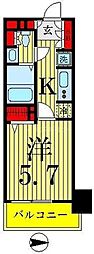 エスティメゾン錦糸町2 1Kの間取図画像