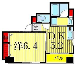 ブランネージュ 1DKの間取図画像