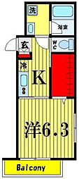FERIO錦糸町 ワンルームの間取図画像