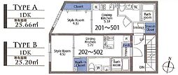 セレス八広 1DKの間取図画像