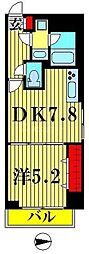 クレール 1DKの間取図画像