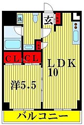 ヘリテージTガーデンスミダカメザワ 1LDKの間取図画像