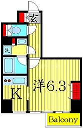 LIGHTTERRACE押上 1Kの間取図画像