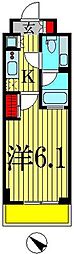 コンフォリア両国DEUX 1Kの間取図画像