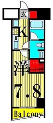 アルテシモコルソ 1Kの間取図画像