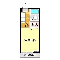 ハイツ石丸 1Kの間取図画像