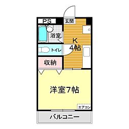 間取図画像 1K