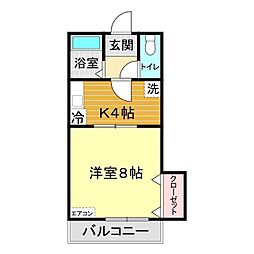 間取図画像 1K