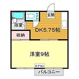 ファシリテート 1DKの間取図画像