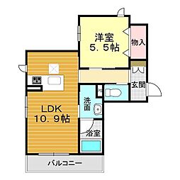 シャーメゾンレガロ 1LDKの間取図画像