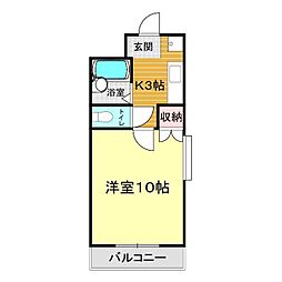 ロイヤルプリンスビル第七岡崎ビル 1Kの間取図画像