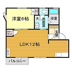 イーストヴィレッジ 1LDKの間取図画像