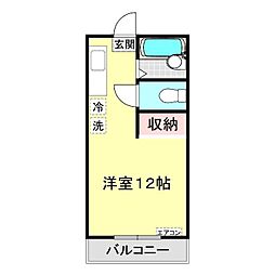 オレンジコーポ山本 ワンルームの間取図画像