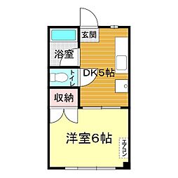 レジデンストミ 1DKの間取図画像