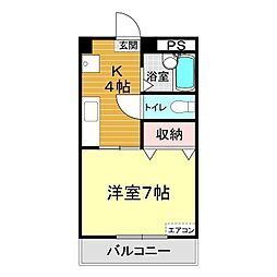 マイビル 1Kの間取図画像