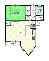 ナチュラルロー 1LDKの間取図画像