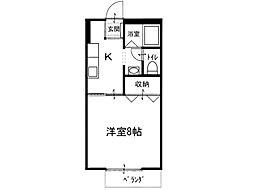 グリーンハイツ 1Kの間取図画像