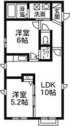 シャルム3 2LDKの間取図画像