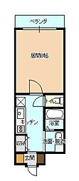 プロムナードIV 1Kの間取図画像