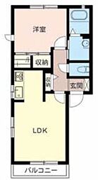 ファミールアダチ1 1LDKの間取図画像