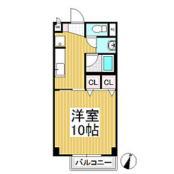 Surplus　ｄｉｘ 2階1Kの間取り