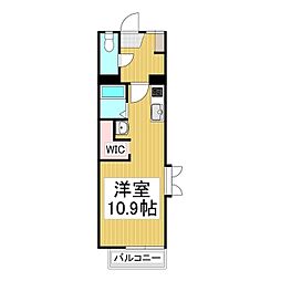 フレグランスマルナカ 1階1DKの間取り